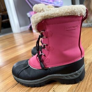 BearPaw Kelly Kids’ Waterproof Winter Boots Pink size 3